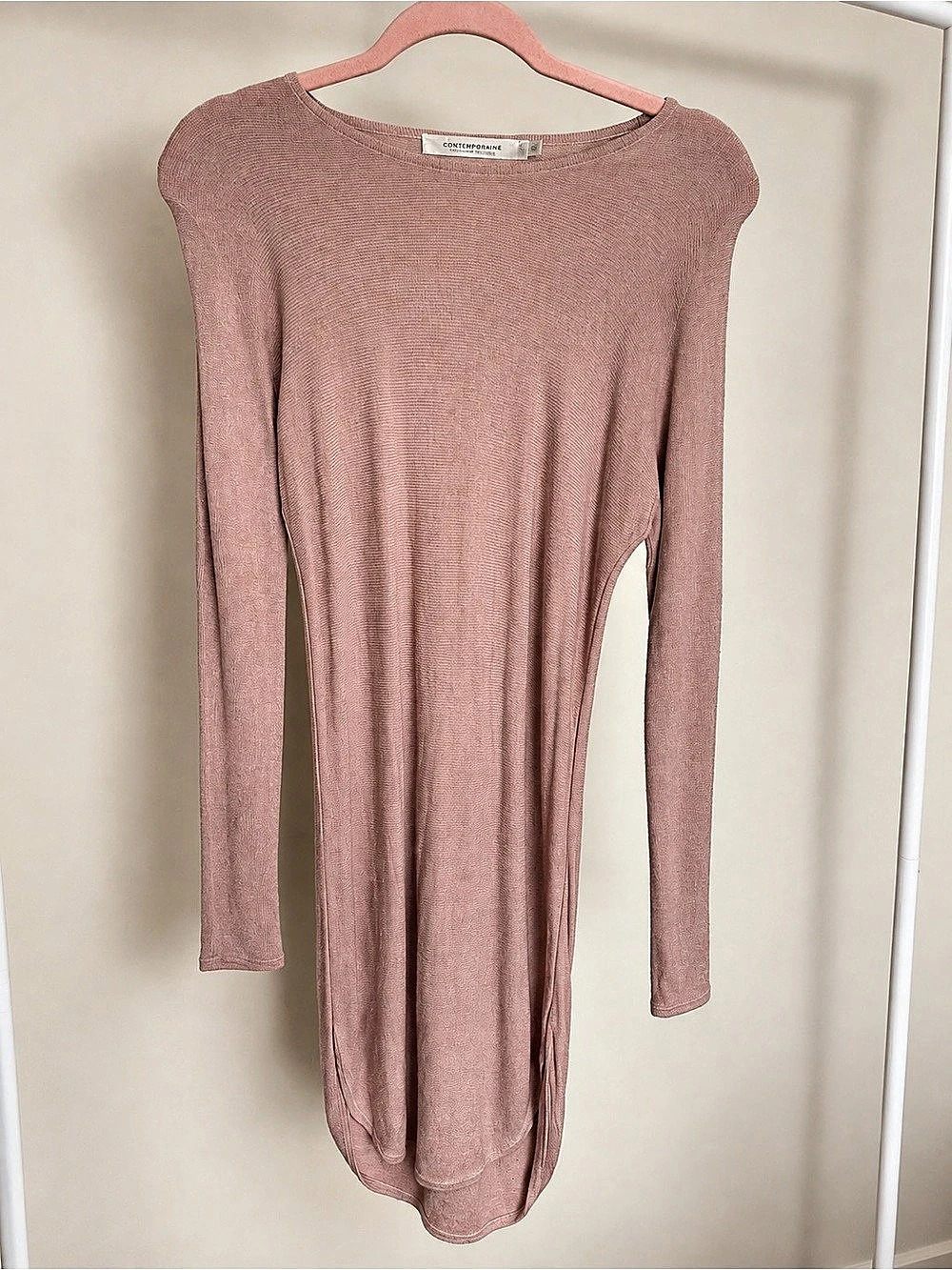 Contemporaine Pink Long Sleeve Tunic Top